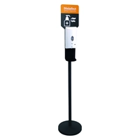 Desinfektionsständer, Touchless , Ø 32cm, H: 163cm Metall, schwarz, Kunststoff, Spenderinhalt, 1 L_1